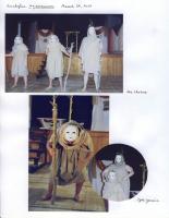 People in masks during a play