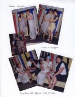 People in costumes with masks on during a play