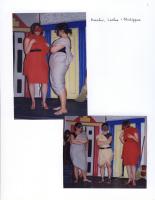 People in dresses wearing masks