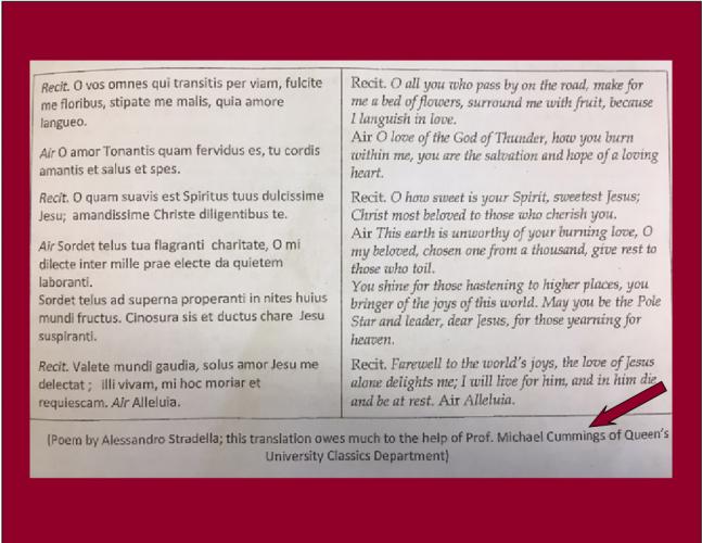 A page from the programme