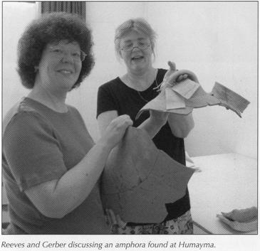 Two people talking about artifacts