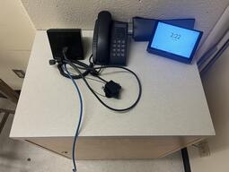 Image of the wall podium at the front of the classroom. This podium is not movable or height adjustable. This podium is accessible.