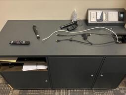 Top down view of the podium. 