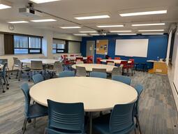 View of the classroom from the student's perspective.