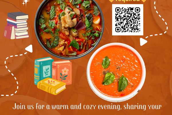 Soup and Book Swap Poster
