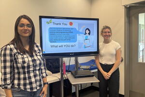 Outreach coordinators presenting