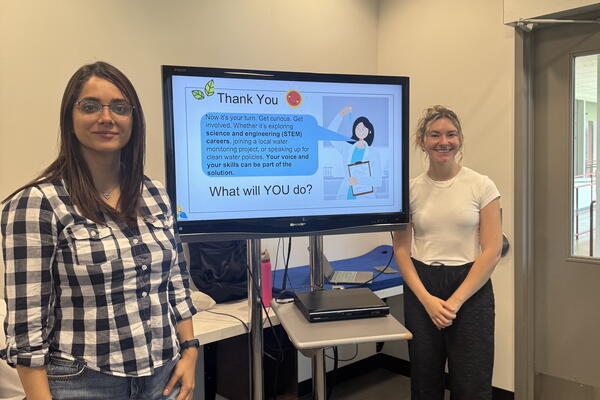 Outreach coordinators presenting