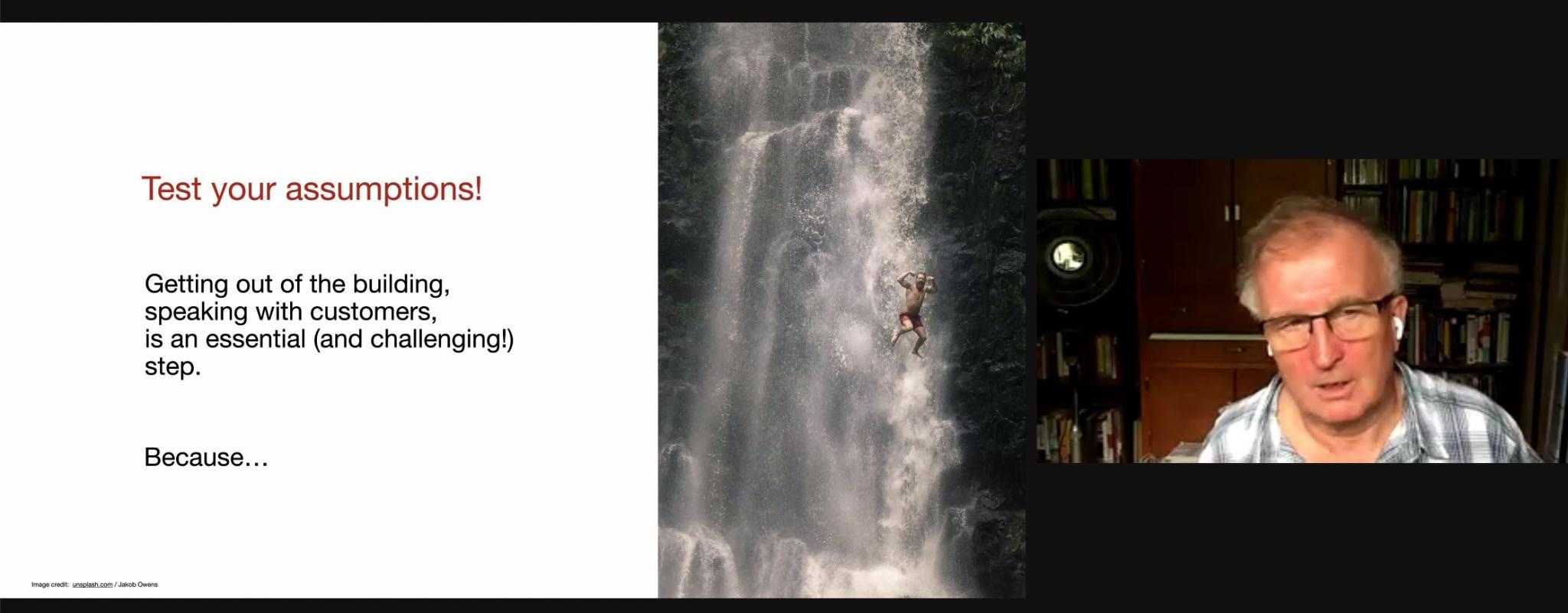 Workshop on "Distinctive Ideas, of Value, Put to Practice: Innovation and Entrepreneurship for Impact in Water and the Environment" from Dr. James McLellan of the Dunin-Deshpande Queen’s Innovation Centre.