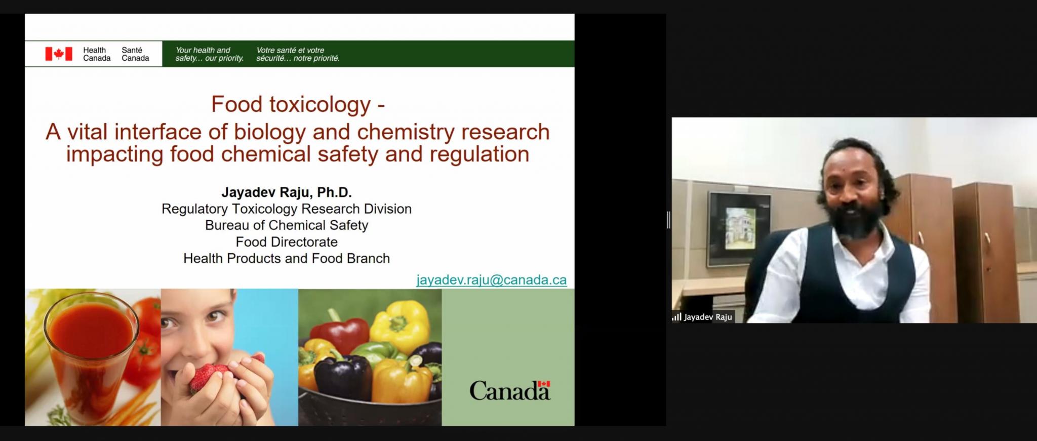 Keynote Speaker Dr. Jayadev Raju, Research Scientist, Health Canada