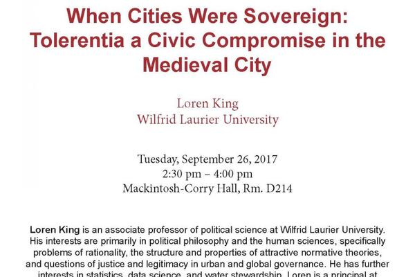 When Cities Were Sovereign: Tolerantia a Civic Compromise in the Medieval City poster