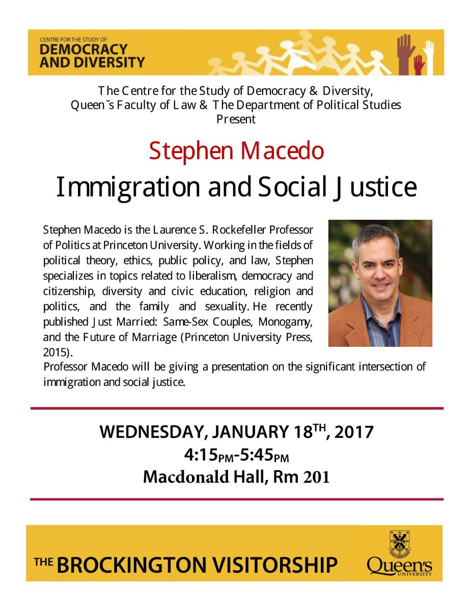 Stephen Macedo Lecture Poster