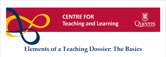 "Header of Eleements of a Teaching Dossier: The Basics"