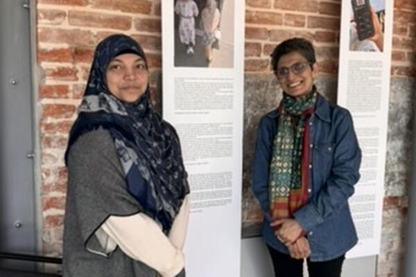 Reena Kukreja and exhibition participant