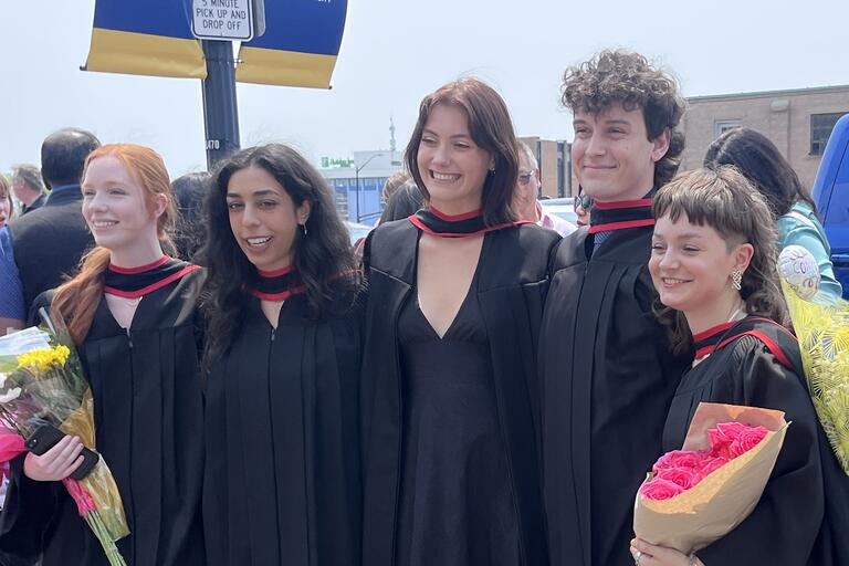 Left to right: Megan Zelle, Mariam Ibrahim, Milla Ewart, Bryce Denford, Hana Ingram