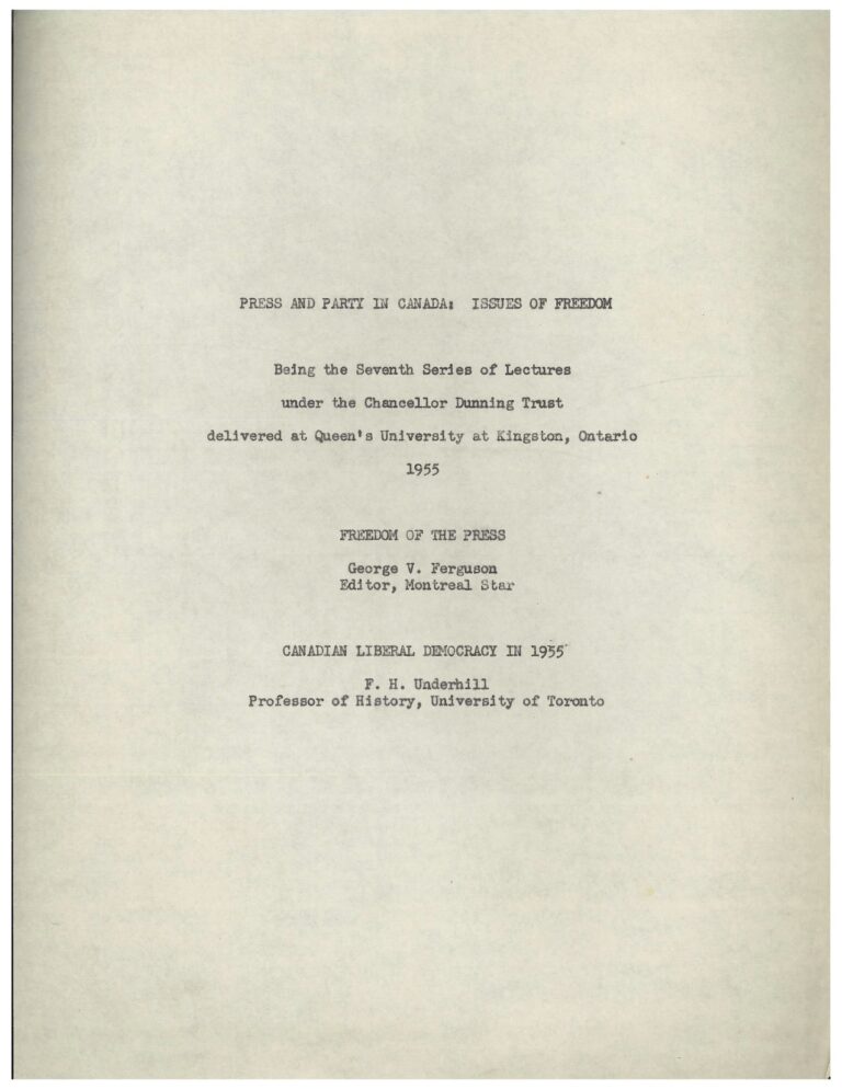 An advertisement for Ferguson’s lecture