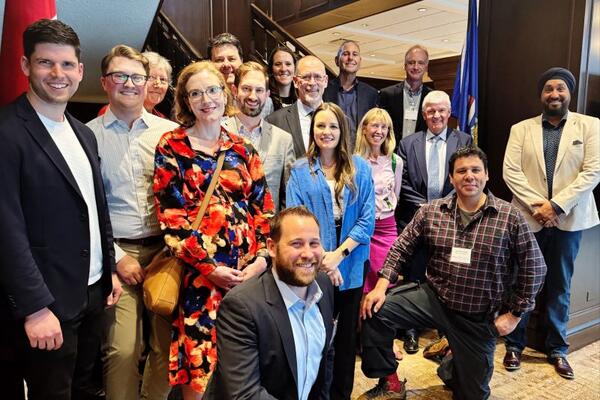 group at alumni event 