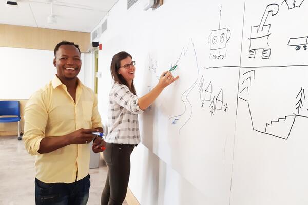 Students at whiteboard