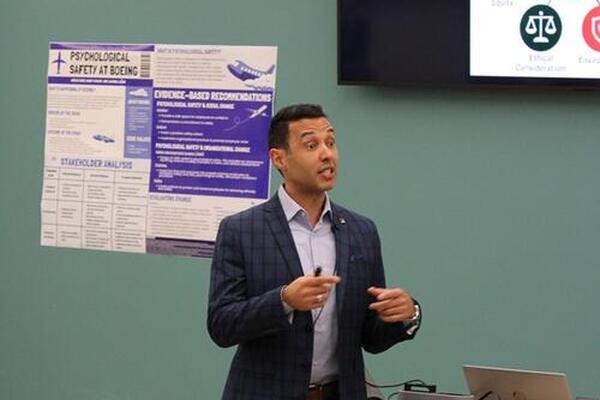 Alumni speaker, Morgan Bello