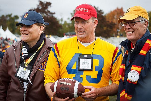 James Leech in football uniform on Homecoming 2014.