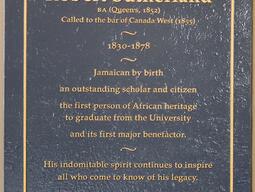 Official Dedication Plaque in the Robert Sutherland Room in the JDUC