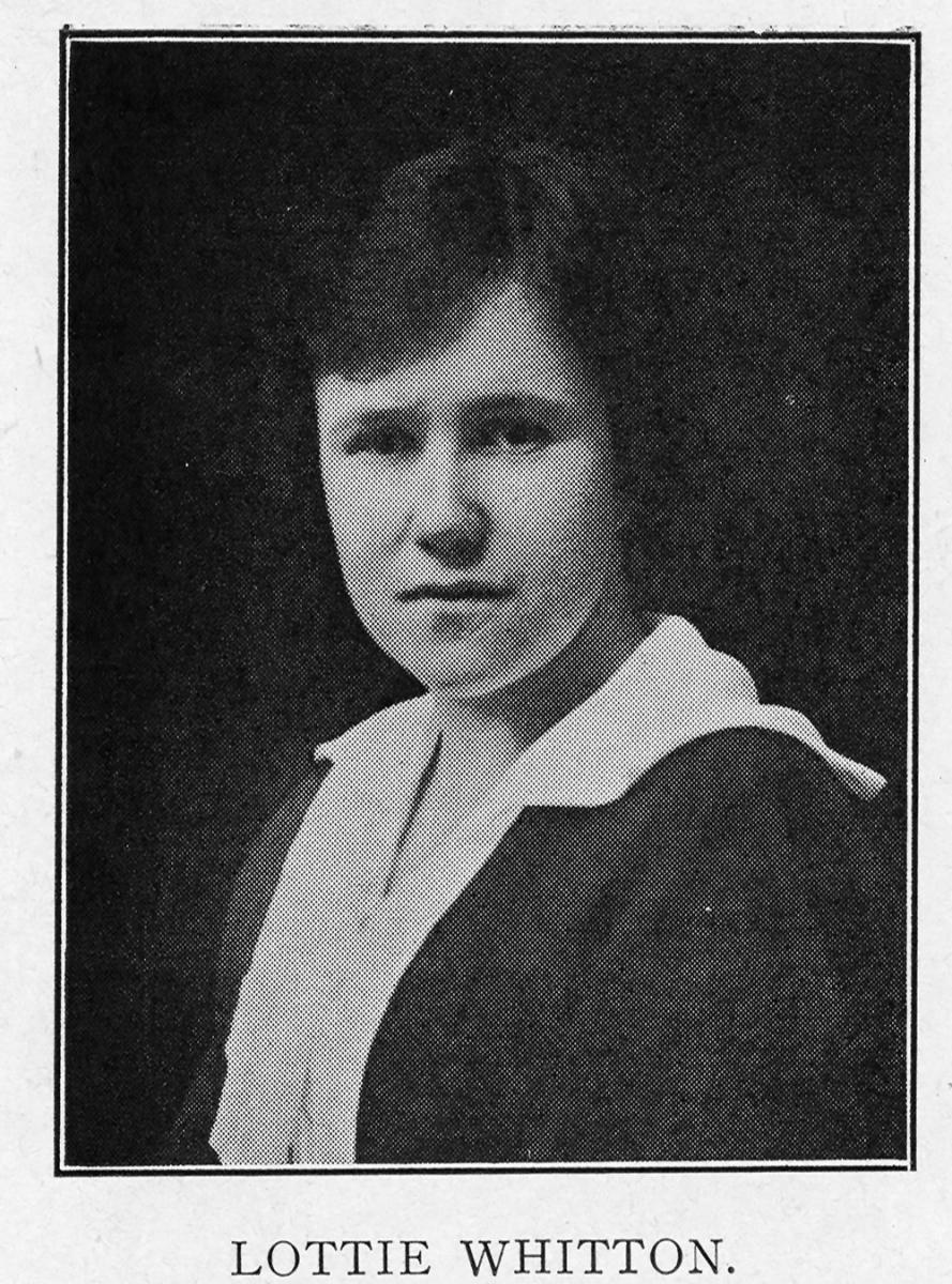 [Charlotte Whitton from the 1917 Tricolor yearbook]