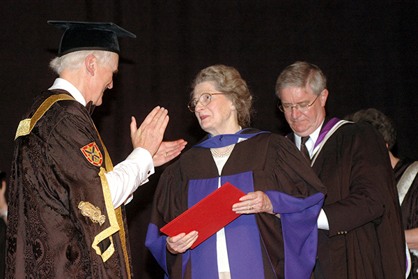 [Isabel receives an honorary degree]