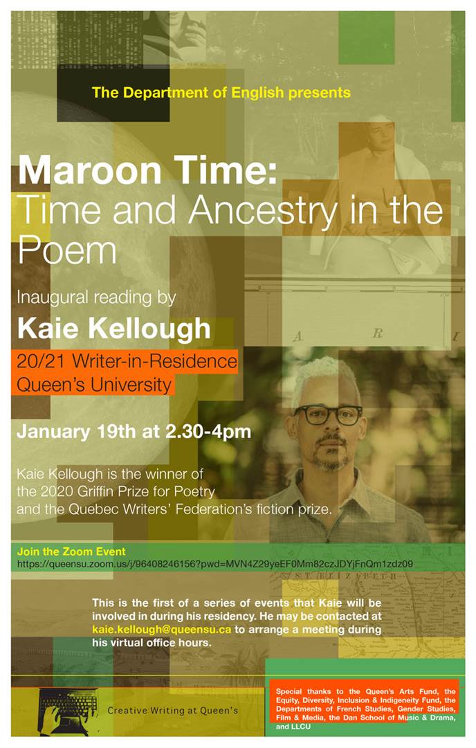 The poster for Maroon Time: Time and Ancestry in the Poem by Kale Kellough