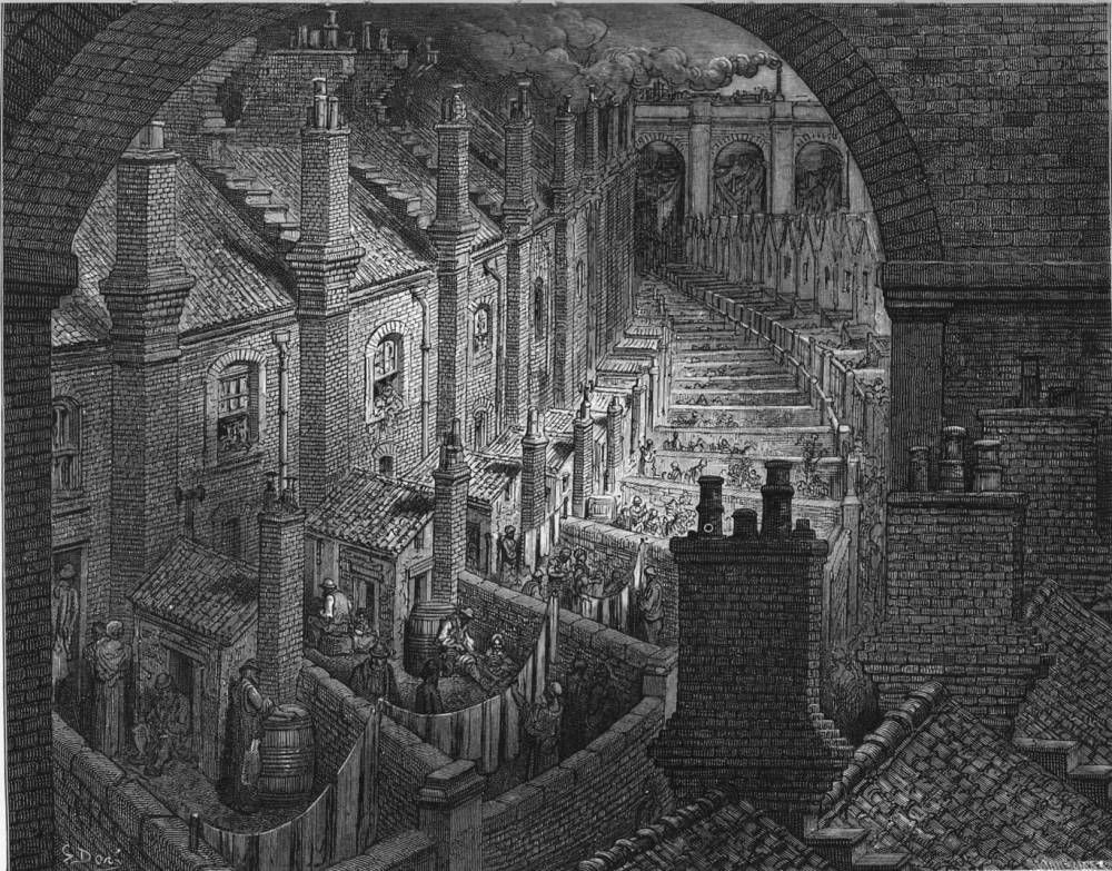 Over London — By Rail. Gustave Doré (1832-83). 1872