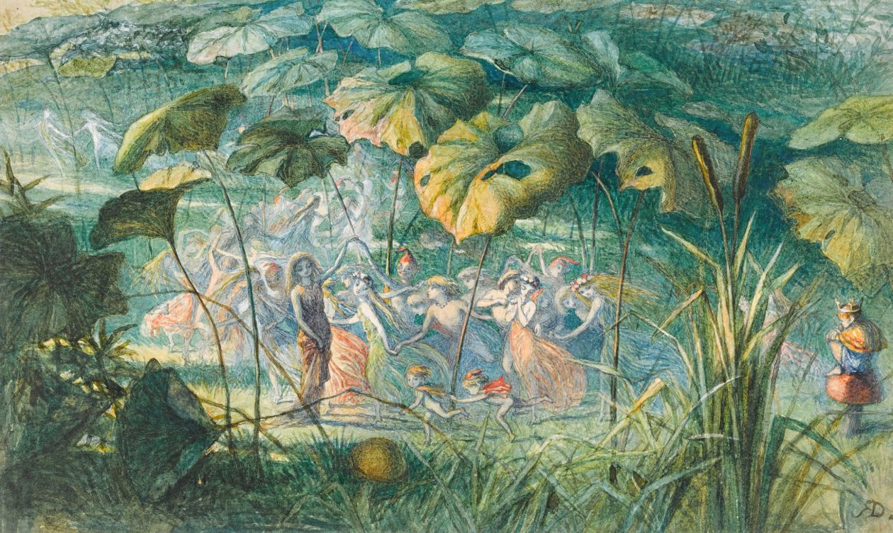 In Fairy Land - An Elfin Dance by Richard Doyle - Artvee