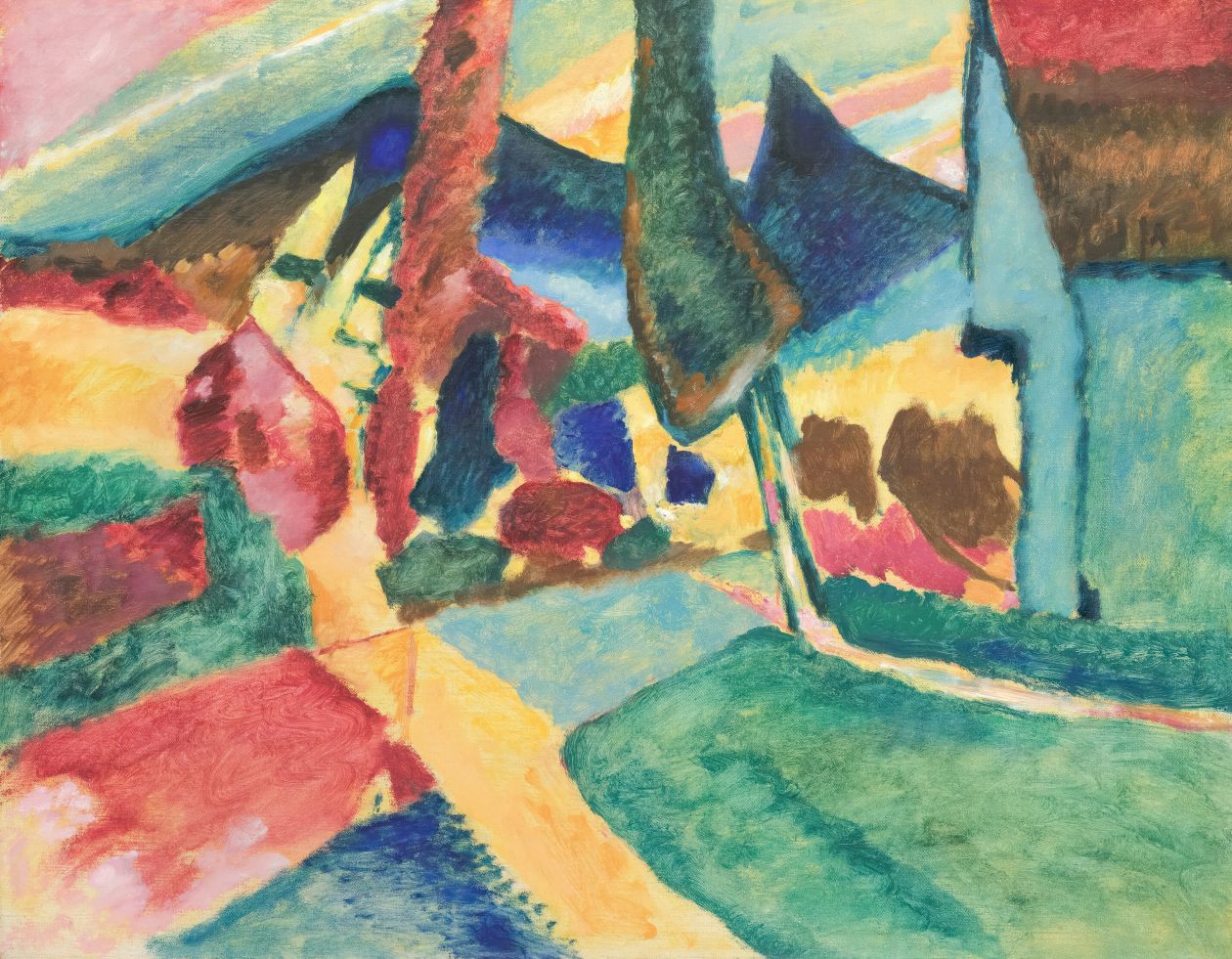 Kandinsky, Trees and House