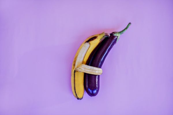 Banana and eggplant