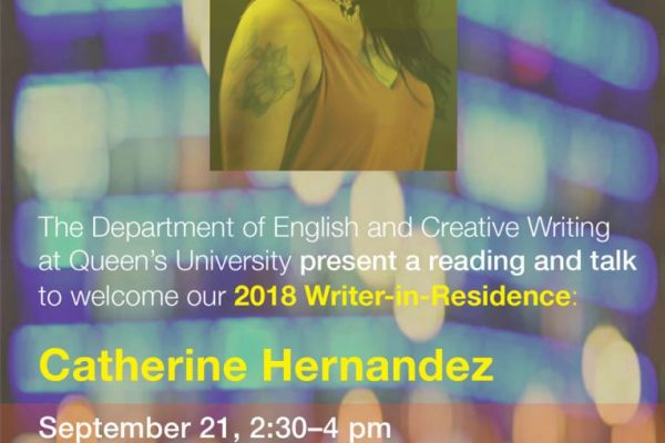 2018 Writer in Residence: Catherine Hernandez