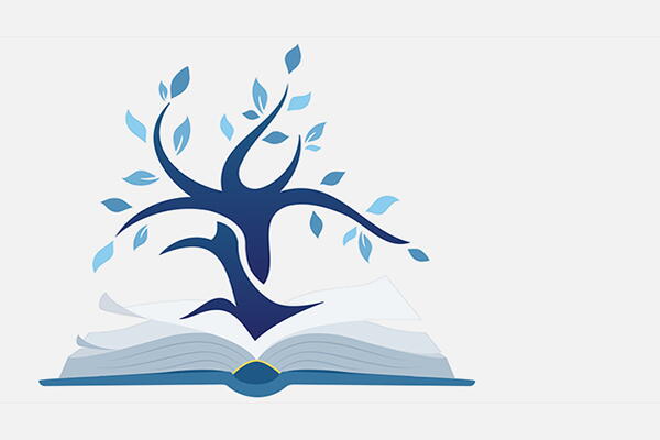Standing tree coming out of book