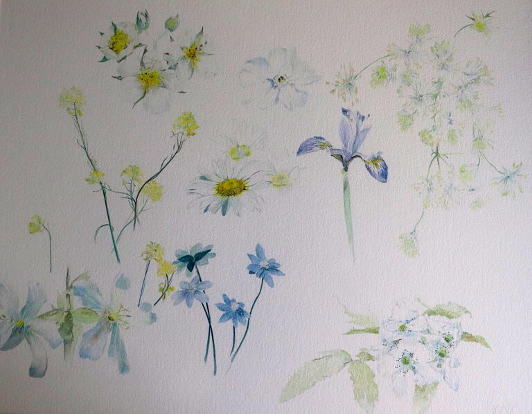 painting of wildflowers