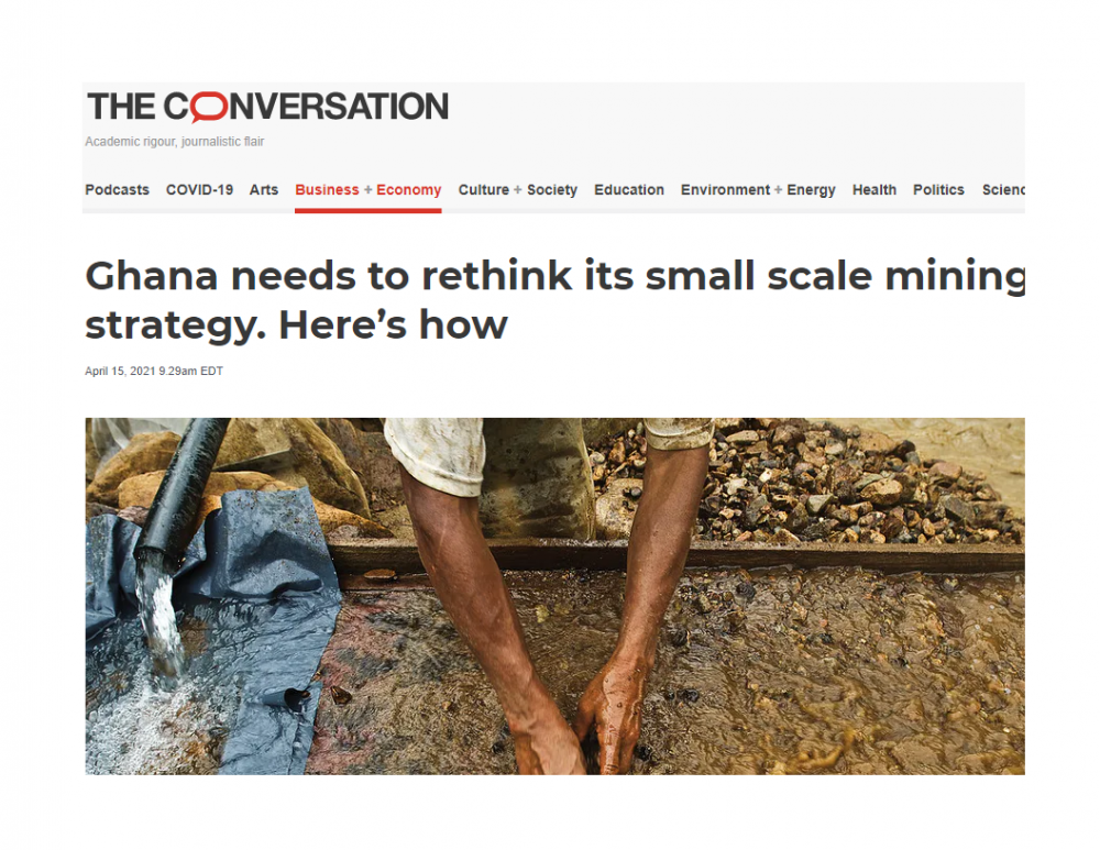 Screenshot of Richard Kumah's article