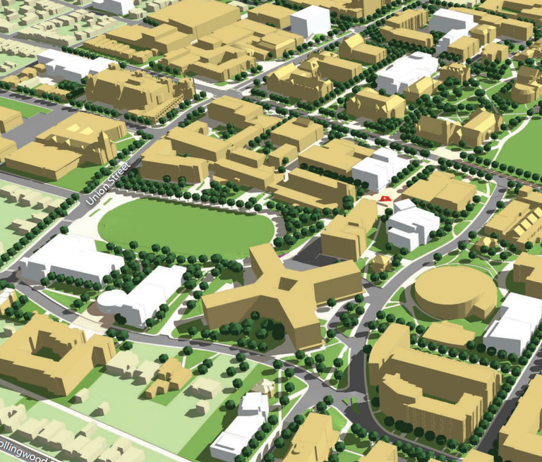 Rendering of Campus Buildings