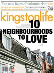 Magazine cover: "kingstonlife - 10 Neighbourhoods to Love"