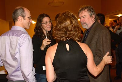 Glenn Chenney, Amanda Sage and Frank Burke, with Linda (foreground).