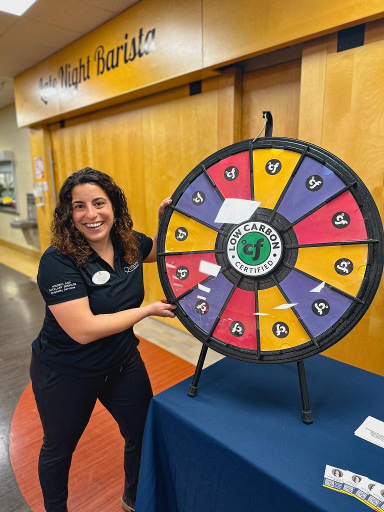 Theresa with the Coolfood Spin wheel