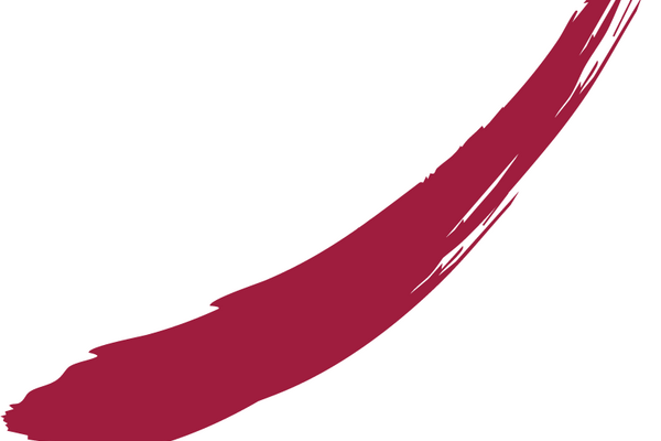 A single paint swoosh in Queen's Red