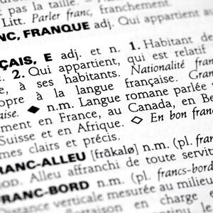 Français in the dictionary