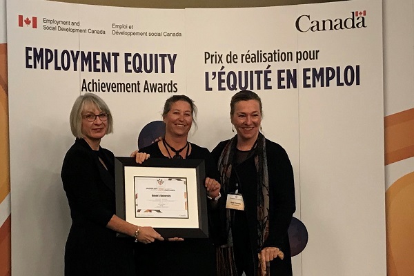 [Queen's University Heidi Penning Jill Christie Patty Hajdu Government of Canada Employment Equity Award]
