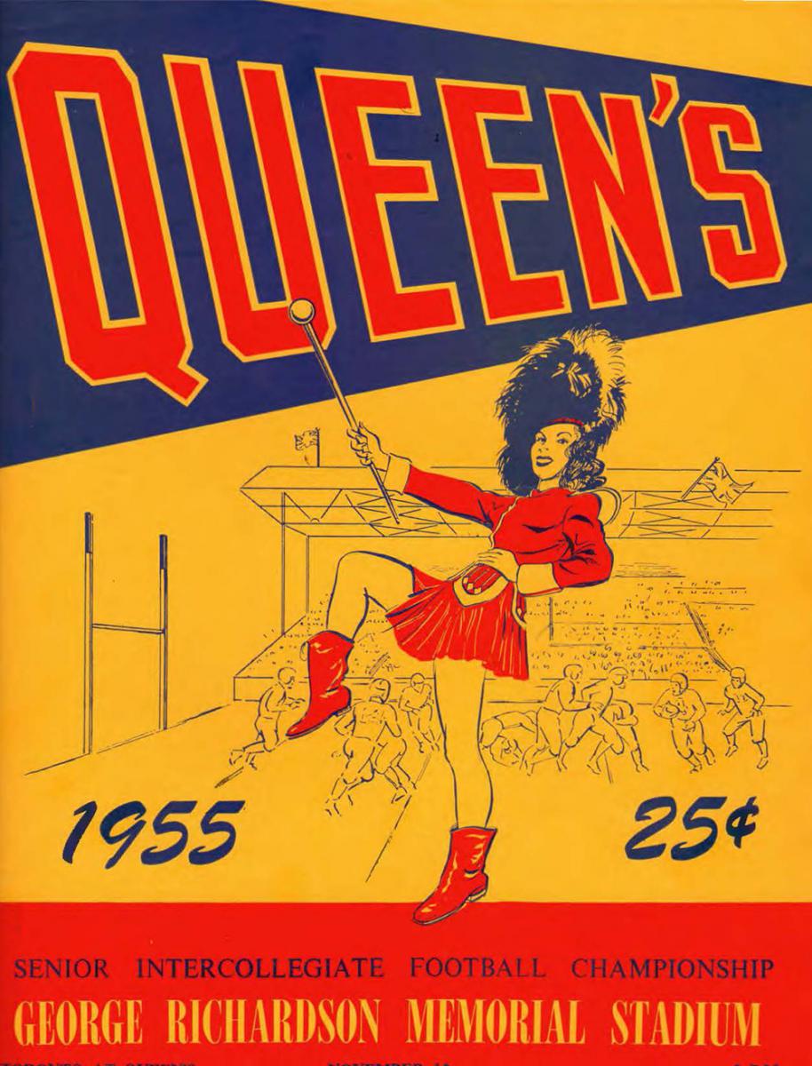 [The program for the 1955 Yates Cup game in Richardson Stadium. Scan courtesy of Ron Lake]