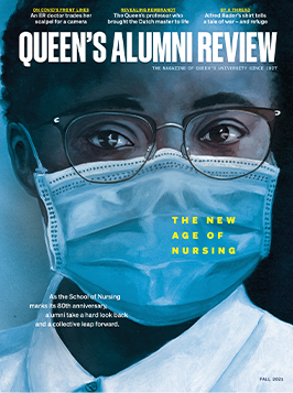 graphic of cover of Queen's Alumni Review, issue 3, 2021