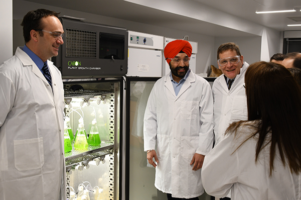 Minister Bains tours Mitchell Hall ahead of opening
