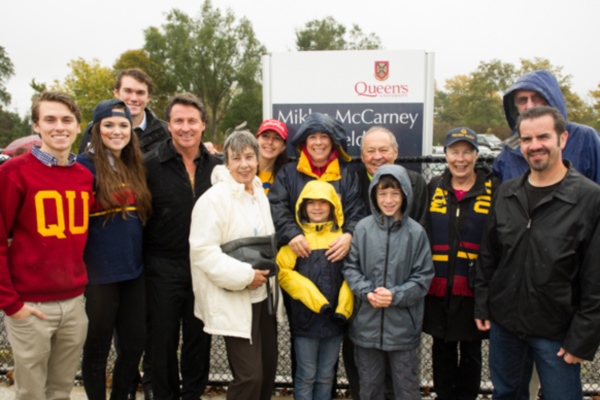 Field dedication ceremony honours long-time coaches
