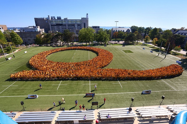The Giant Q was a highlight for many, including 175th Chair David Walker. The Guinness World Record-winning human letter featured 3,373 people.
