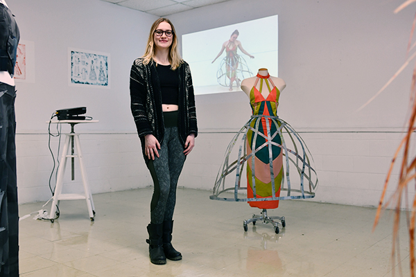 Leigha Stiles, student co-chair of the Bachelor of Fine Arts graduating show (Un)titled.