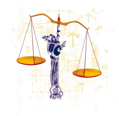[Illustration of the scales of justice by Gary Neill]