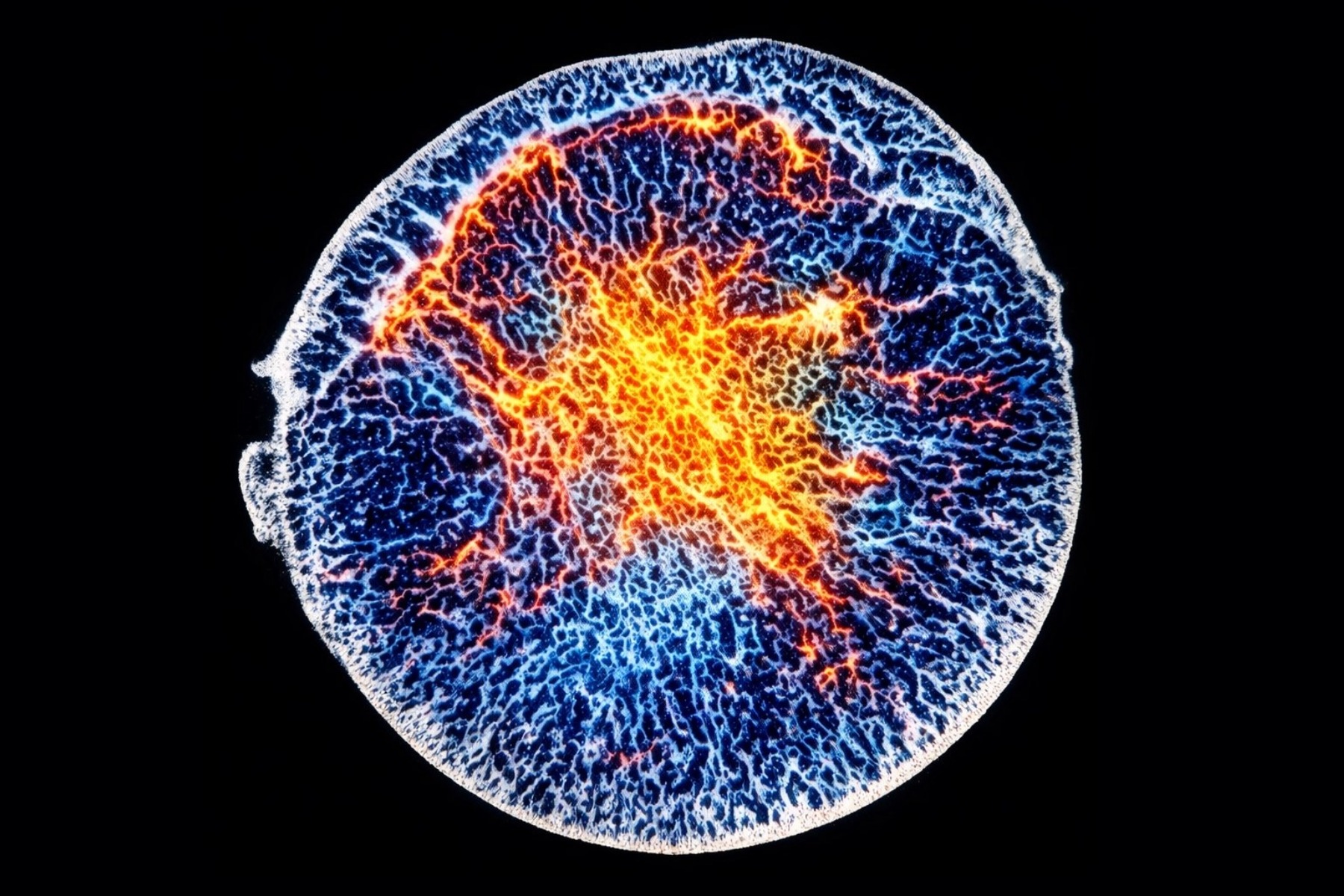 cross section of the ball of a hip joint